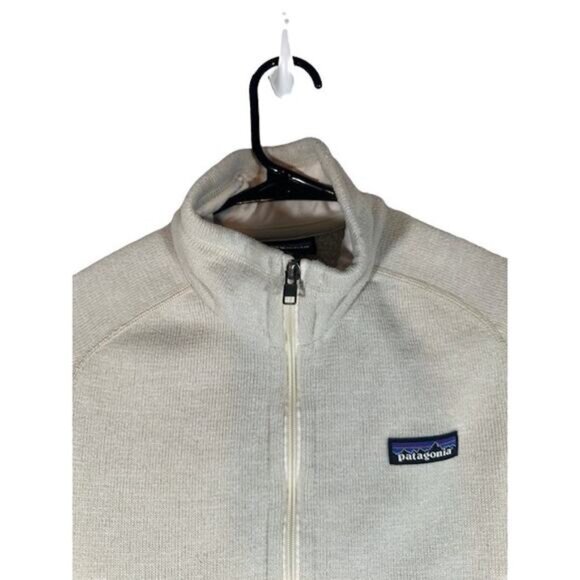 Patagonia White Mock Neck Better Sweater Full Zip Fleece Jacket Women Sz M - Picture 7 of 11